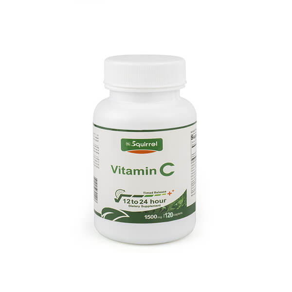 Vitamine C 1500 mg 120 comprimés blanchissant la peau Caplet à libération programmée