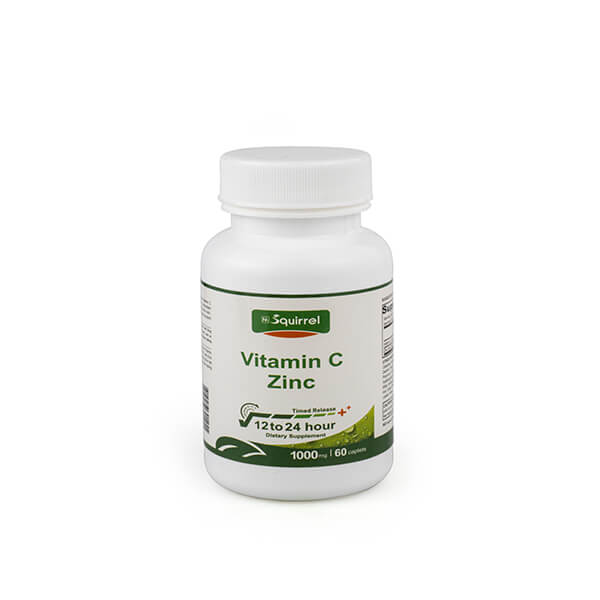 Vitamine C1000mg Zinc blanchissant 15 mg 60 comprimés Comprimés à libération prolongée