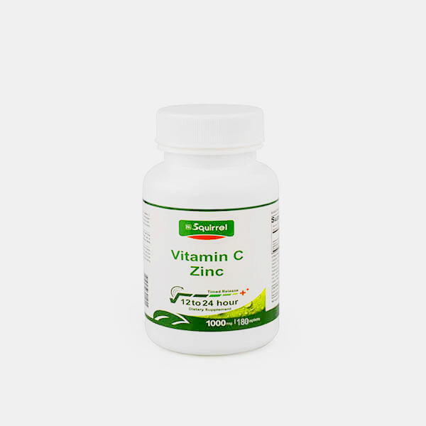 Vitamine C 1000 mg avec zinc 15 mg 180 comprimés comprimés à libération prolongée anti-redoxon